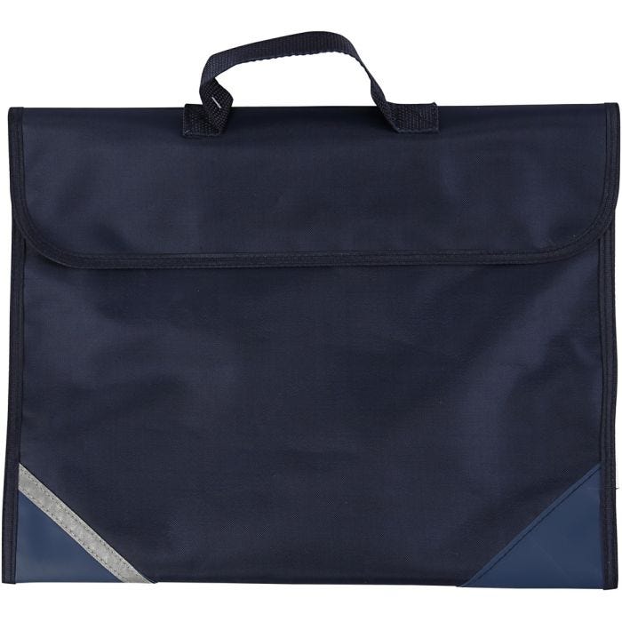 School Bag, D. 9 cm, size 36x29 cm, dark blue, 1 pc