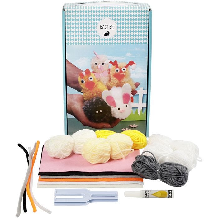 Easter Pom-pom Animal Kit, 1 set