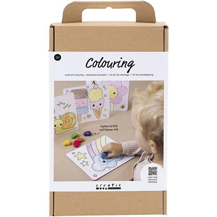 Craft Kit Colouring, Drawing board, standard colours, 1 pack