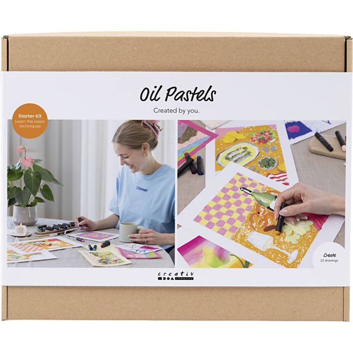 Starter Craft Kit Oil Pastels, assorted colours, 1 pack