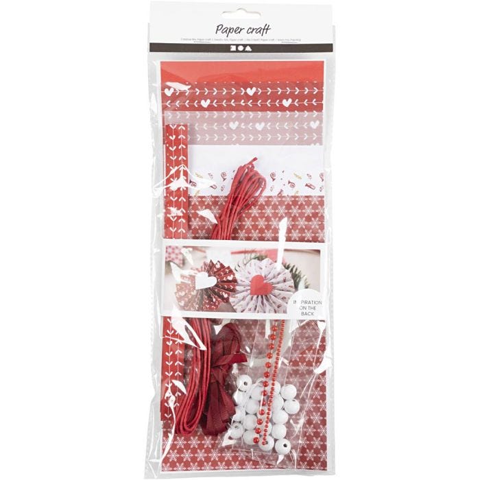 Creative Mix, Paper craft, red, white, 1 pack