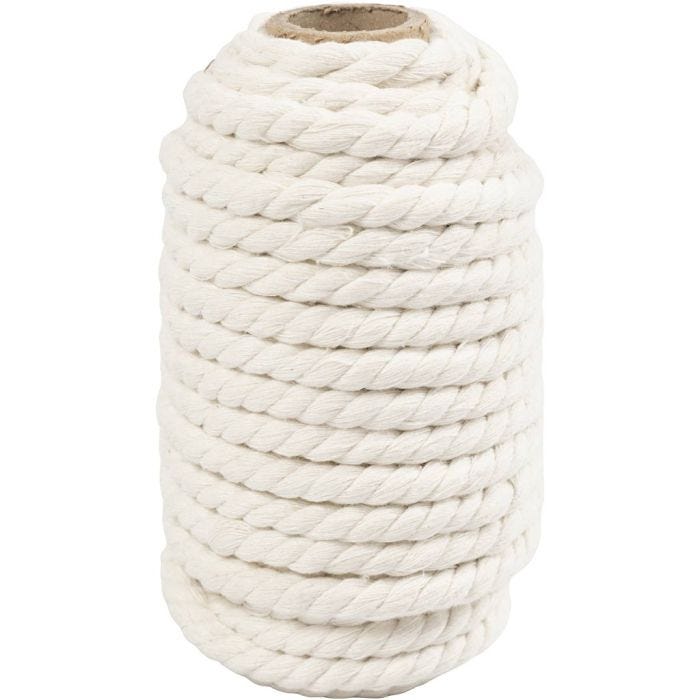 Macramé rope, 12 M, 8,5 mm, off-white, 300g/ 1 roll