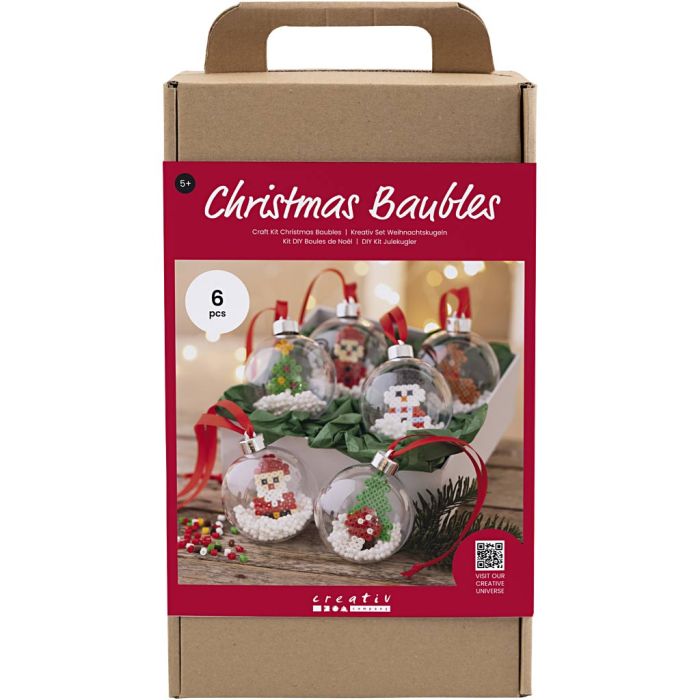 Craft Kit Christmas Baubles, Beads, 1 pack