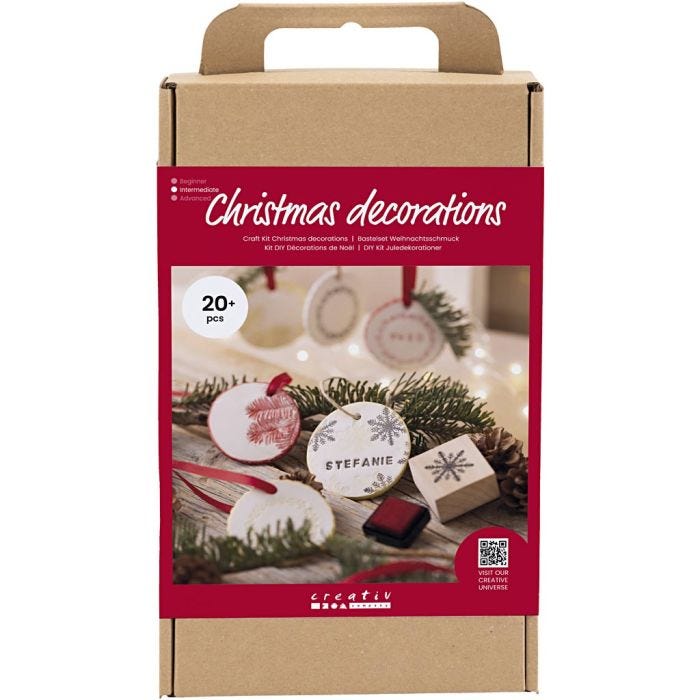 Craft Kit Christmas decorations, Self-hardening clay, 1 pack