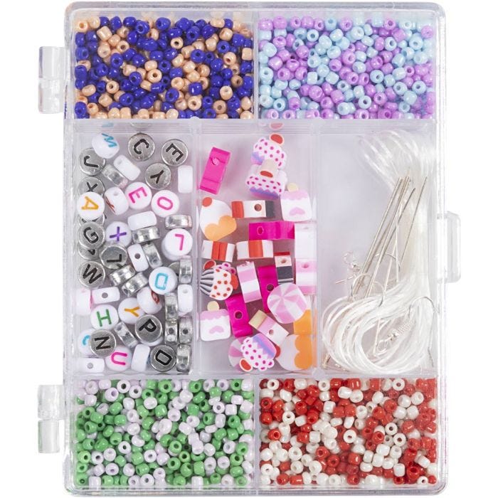 Craft Mix Jewellery, Candy Mix, pastel colours, 1 pack