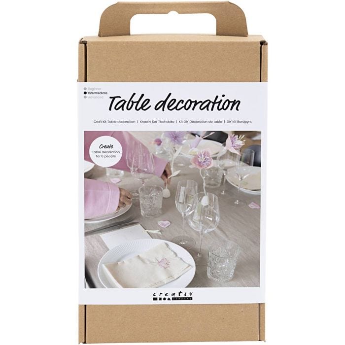 Craft Kit Table Decoration, pastel colours, 1 pack