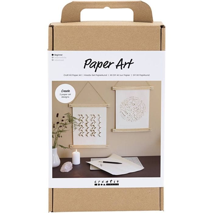 Craft Kit Paper Art, Paper for hanging, off white, 1 pack
