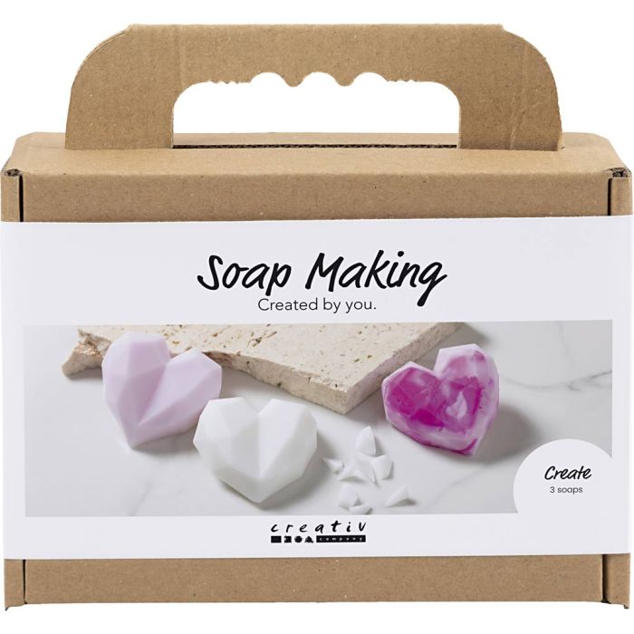 Mini Craft Kit Soap Making, Hearts, pink, 1 pack