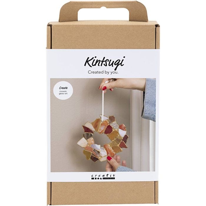 Craft Kit Kintsugi, Hanging decorations, assorted colours, 1 pack