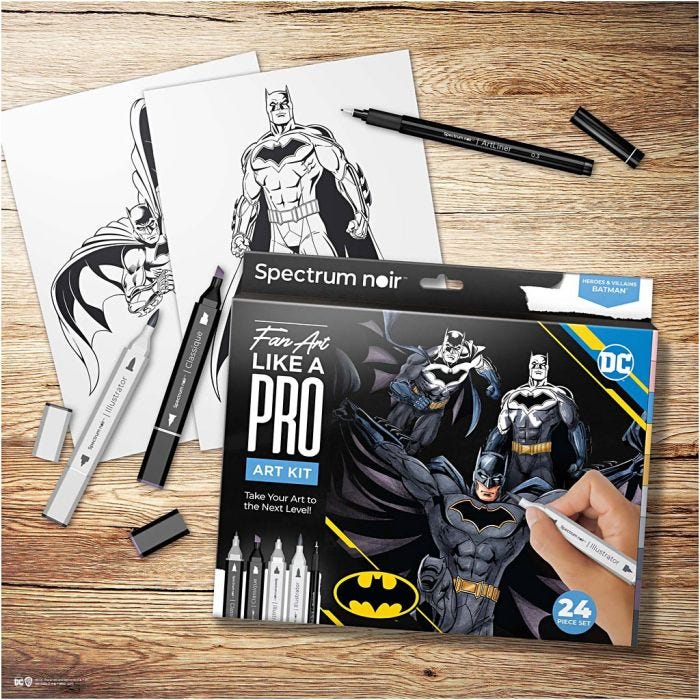 Craft Kit Illustration, Batman: Heroes & Villains , assorted colours, 1 pack