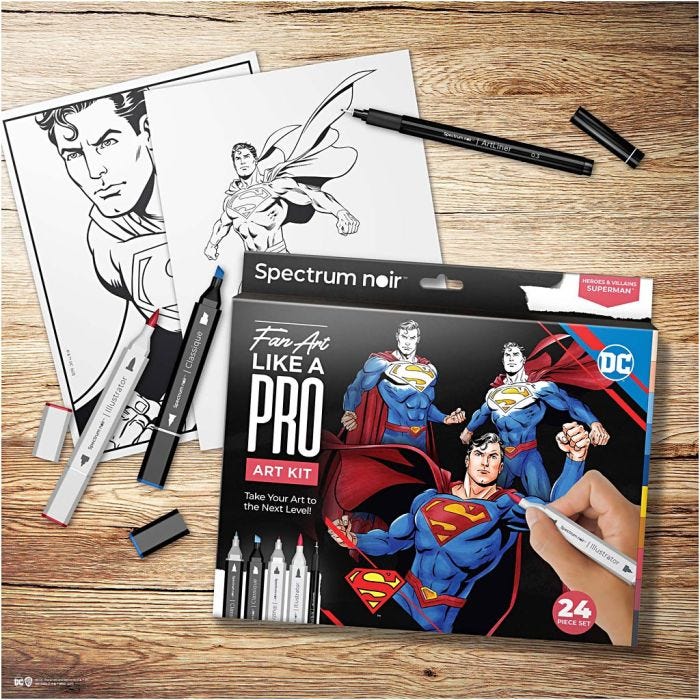 Craft Kit Illustration, Superman, assorted colours, 1 pack