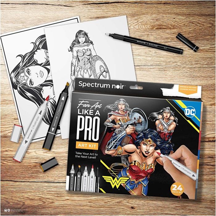 Craft Kit Illustration, Wonder Woman, assorted colours, 1 pack