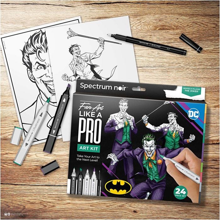 Craft Kit Illustration, Heroes & Villains: Joker, assorted colours, 1 pack