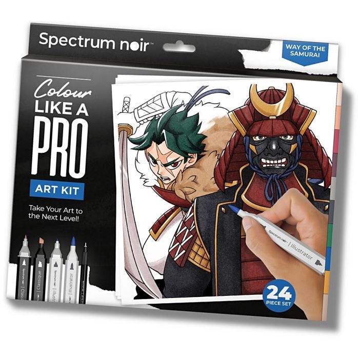 Craft Kit Illustration, Way of the Samurai, assorted colours, 1 pack