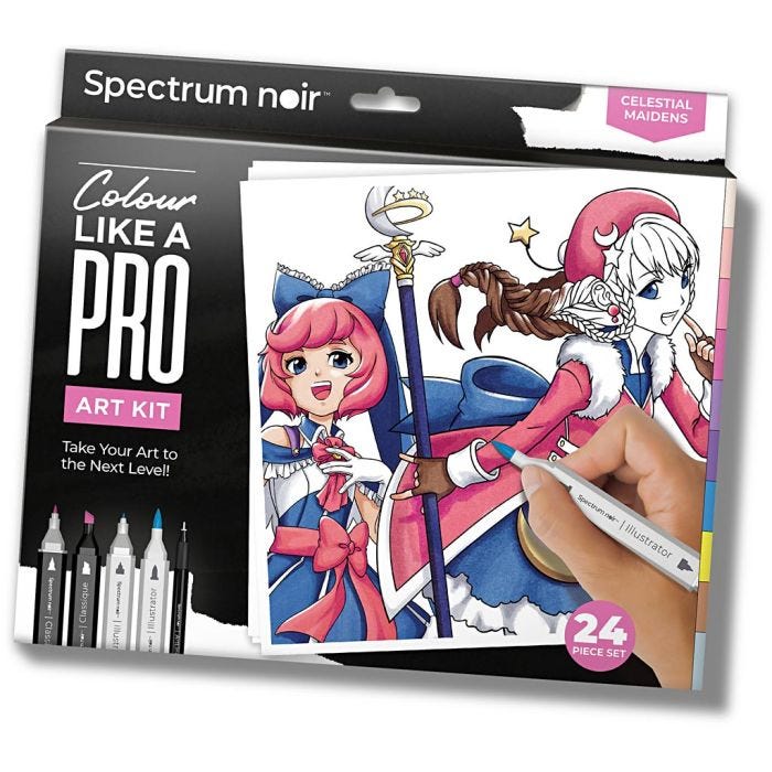 Craft Kit Illustration, Celestial Maidens, assorted colours, 1 pack