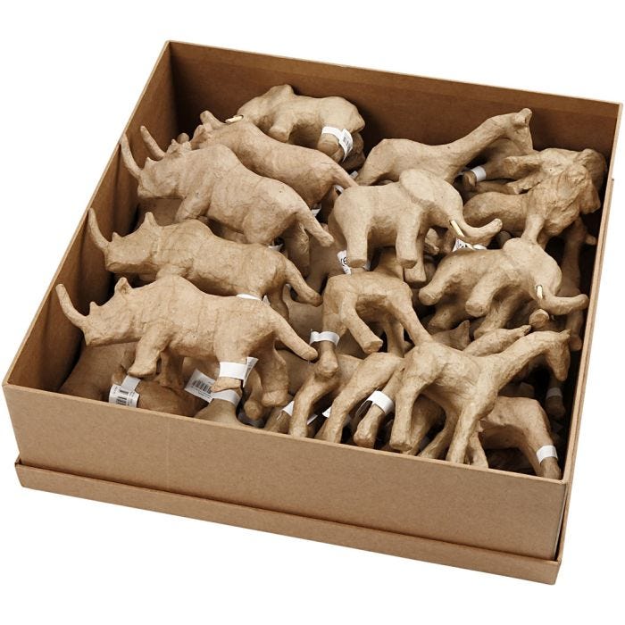Savannah Animals, H: 7,5-10 cm, 32 pc/ 1 pack
