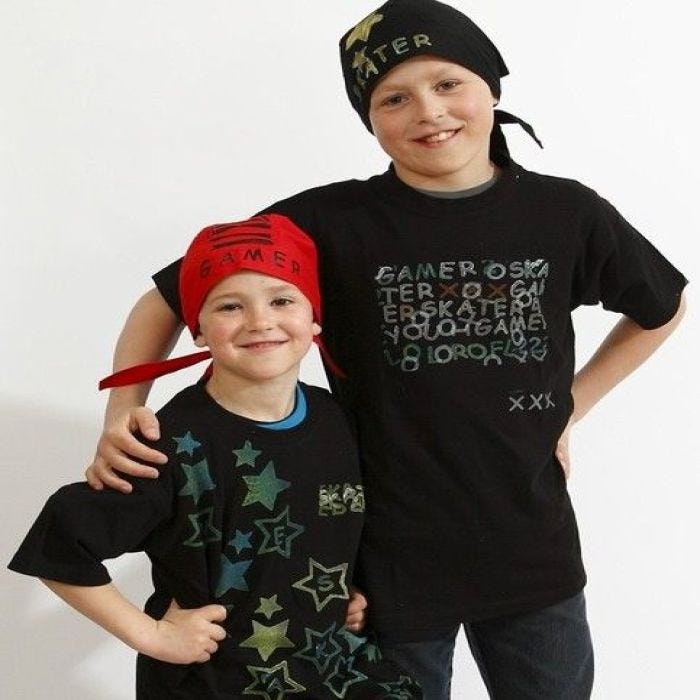 T-Shirts and Bandanas with Stamp Printing