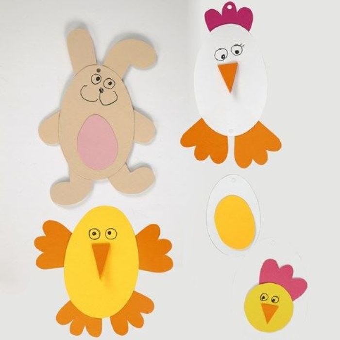 Easter Decorations from Card using a flexible Template