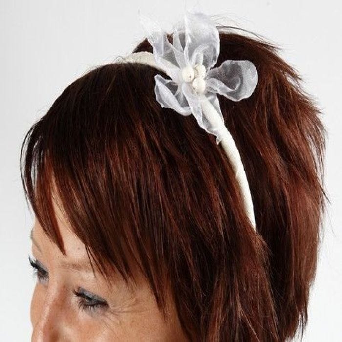 A Lovely Hair Band with an Organza Flower