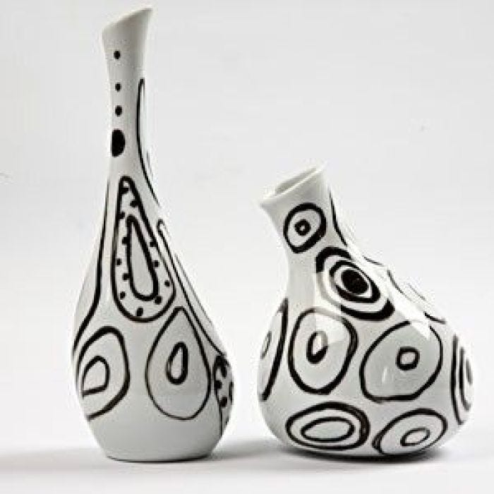 Porcelain decorated with Glass & Porcelain Markers