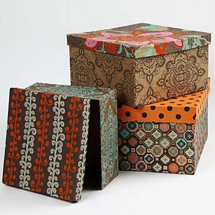 Covered Hat Boxes