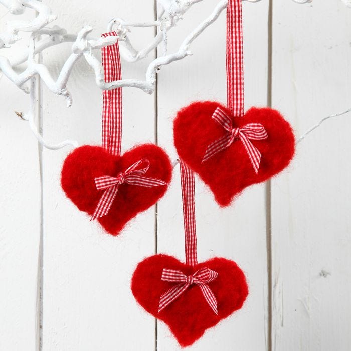 Felted Hearts