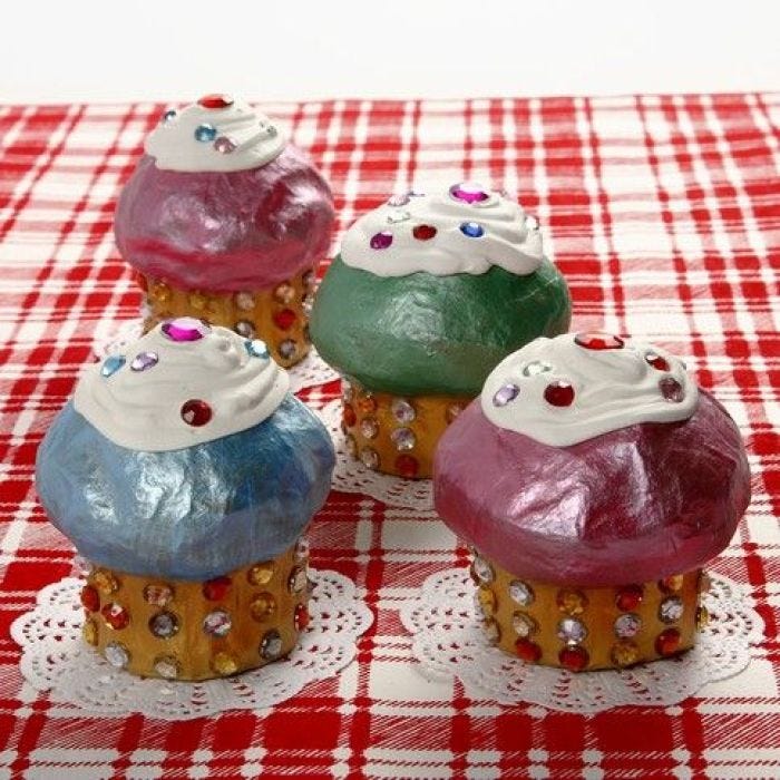 Cup Cakes with Rhinestones