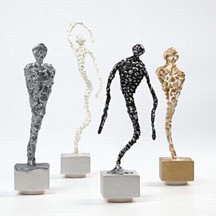 Silk Clay Sculptures on a Stand