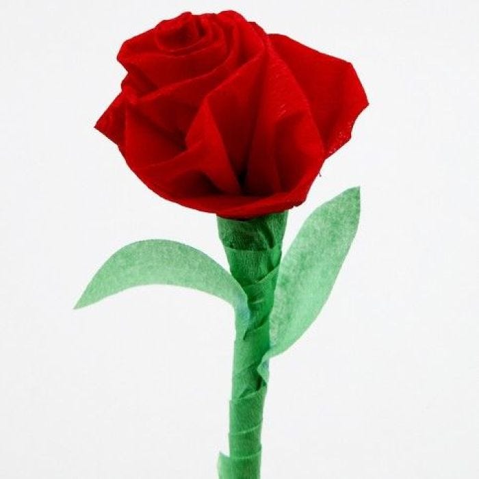 A Crepe Paper Rose