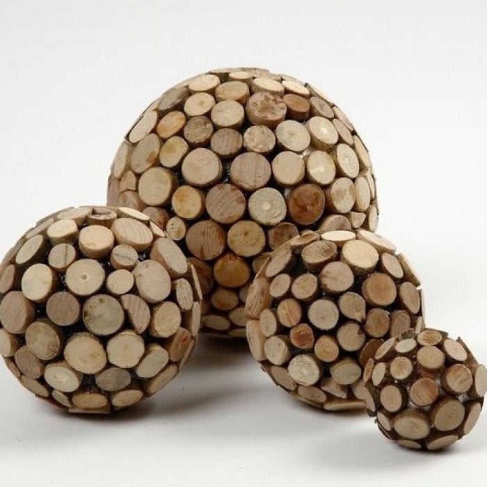 Polystyrene Balls with Wooden Discs