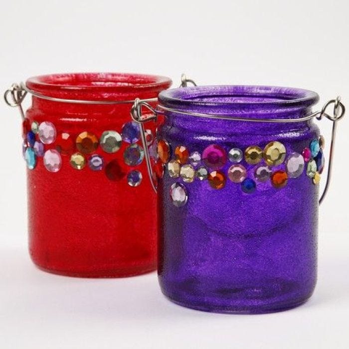 Candle Holders with Rhinestones