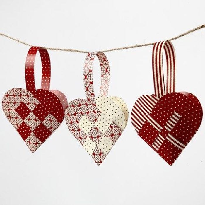 Woven heart baskets