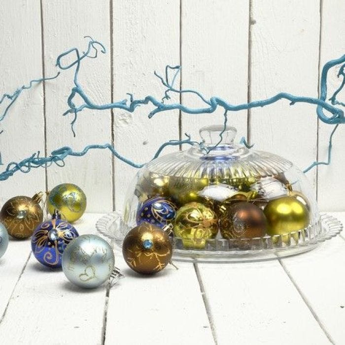 Christmas Baubles with Gold