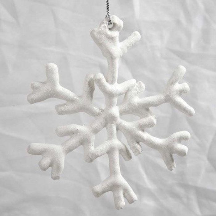 A Snowflake made from Pipe Cleaners and Plaster