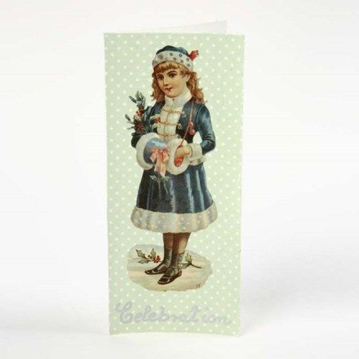 A Greeting Card with Decoupage and Vintage Die-Cut