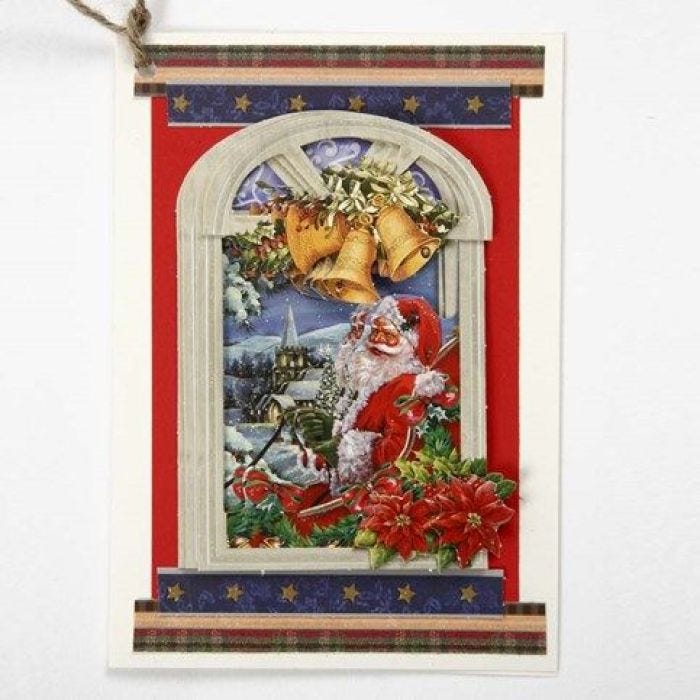 A Christmas Card with 3D Decoupage Tags