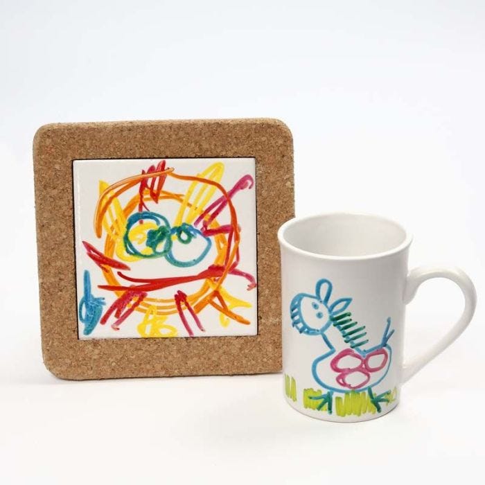 Porcelain decorated with marker