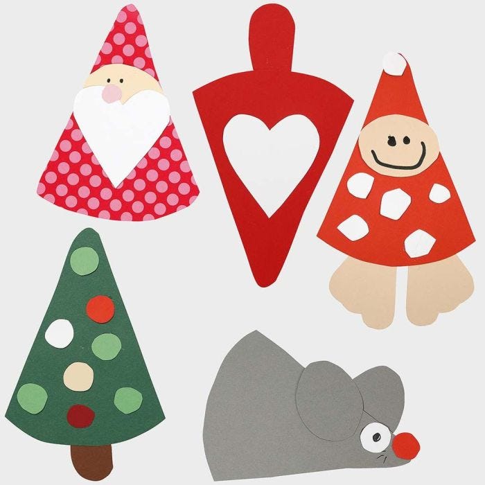 Christmas Decorations – Figures made from a flexible template