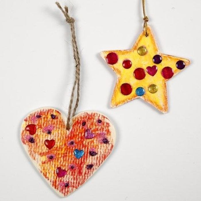 Painted and decorated Wooden Hanging Decorations