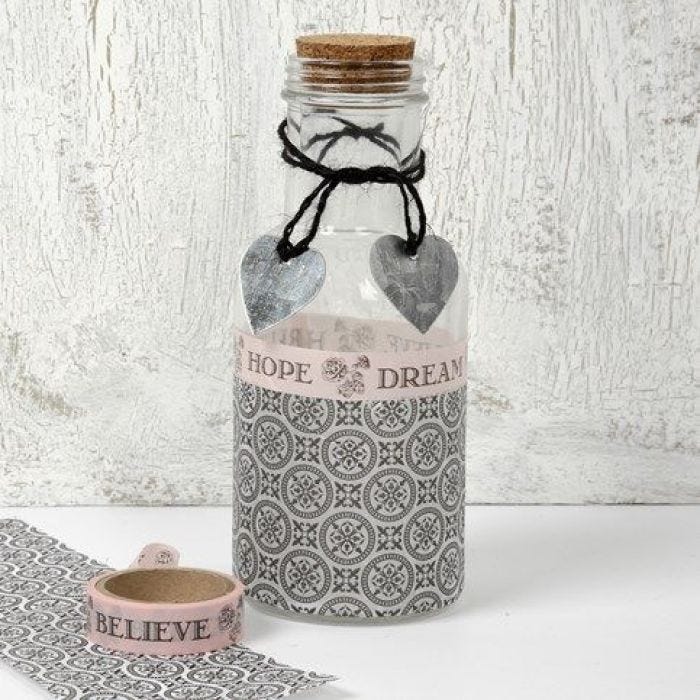 A Glass Bottle with Vivi Gade (Paris) Decoupage & Decorations