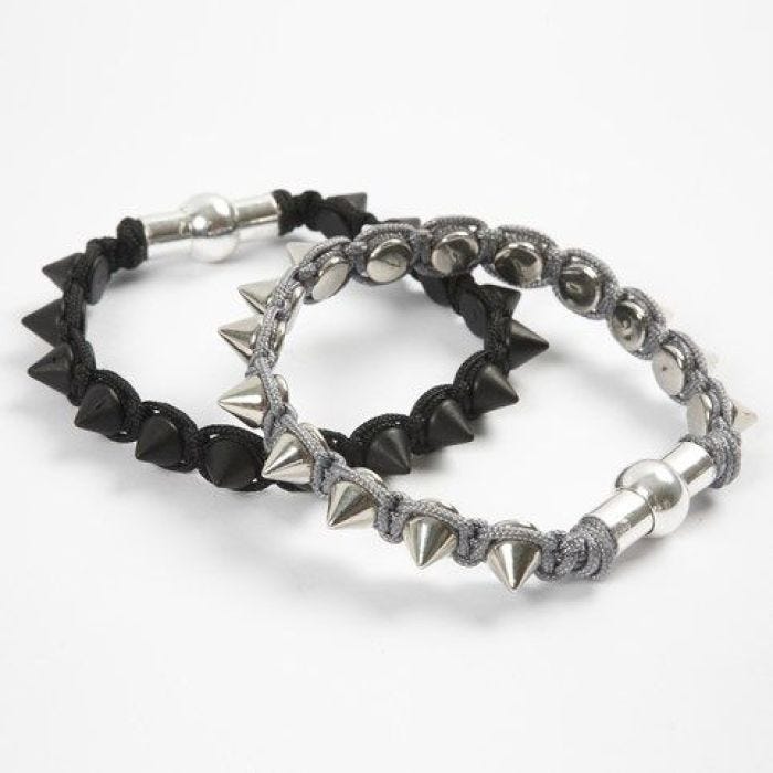 A Braided Bracelet with Metal Rivets