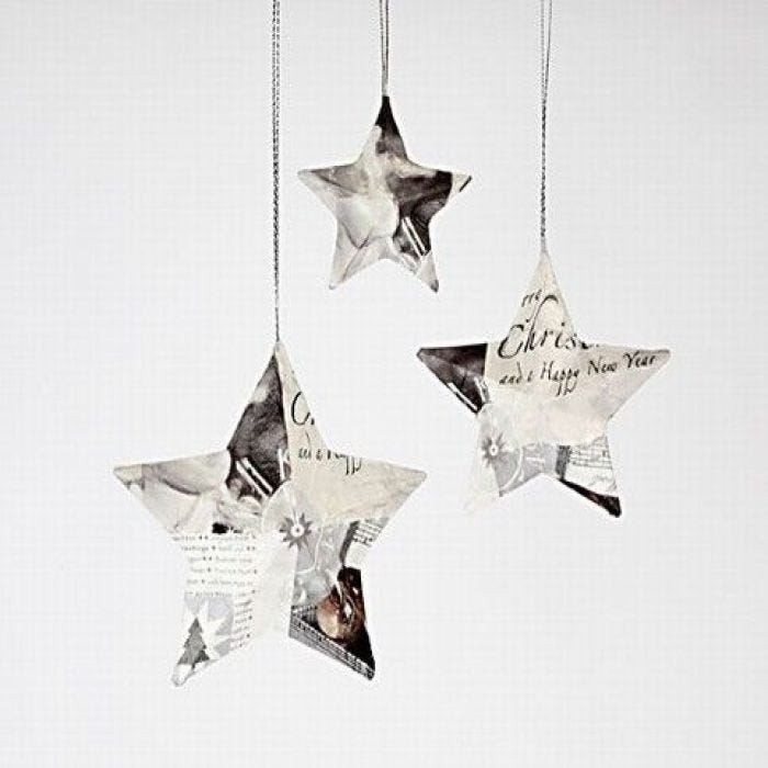 Stars with Napkin Decoupage