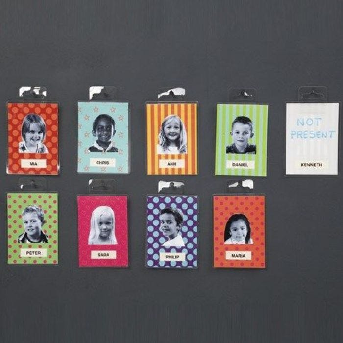 Laminated Glazed Paper as Name Badges with a Photo