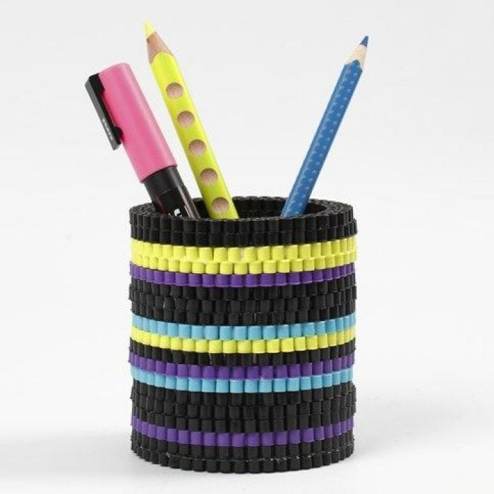 A Pot made from colourful Nabbi Fuse Beads