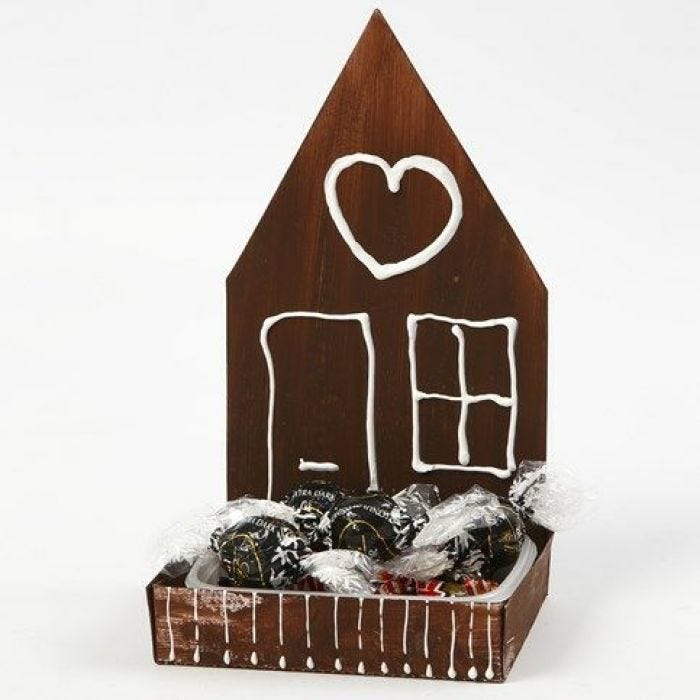 A Gingerbread House from a painted Cress Tray