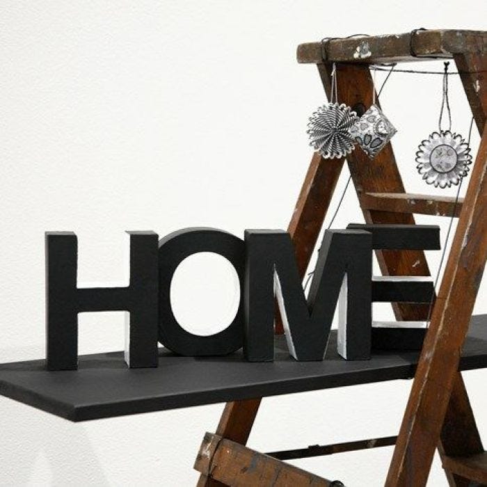 'Home' – painted Papier-Mâché Letters