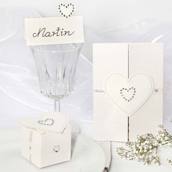 Wedding Decorations with Rhinestone Heart Stickers