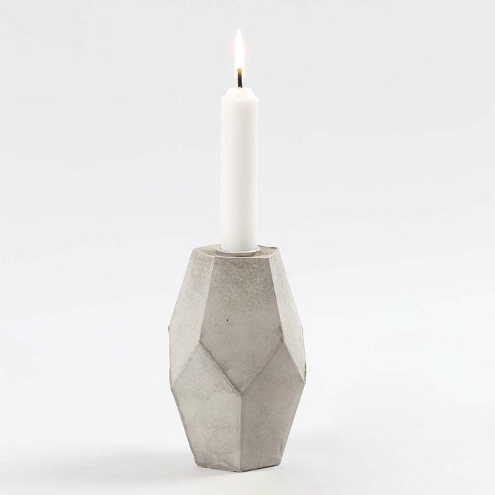 A Concrete Candle Holder cast in a Folding Mould