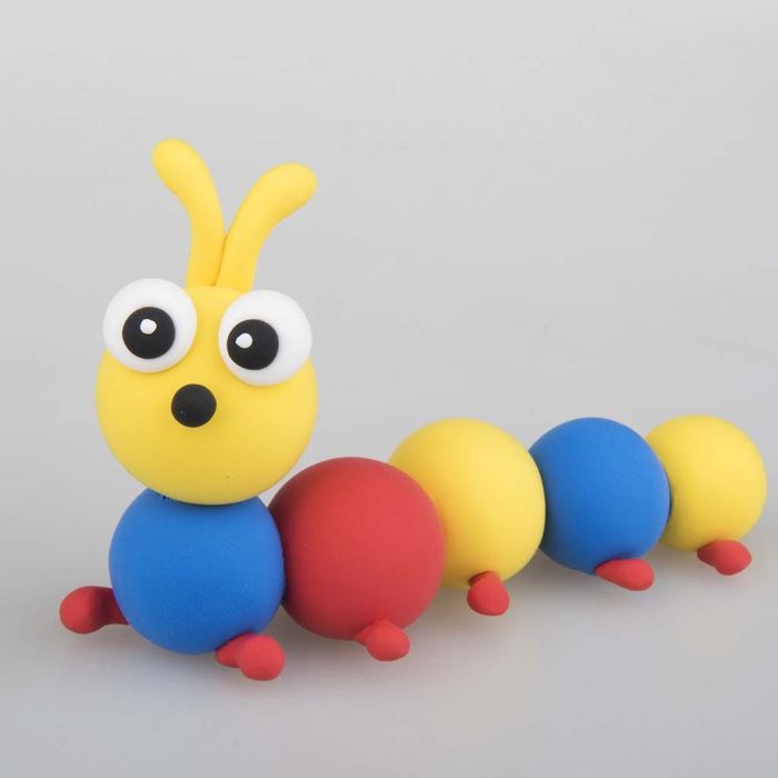 A Caterpillar modelled from Silk Clay