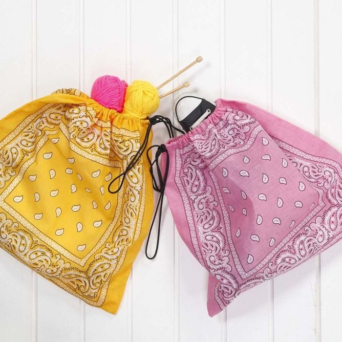 A Shoe Bag made from Bandanas